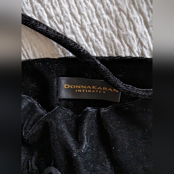 Vintage Donna Karan Black Velvet Shoulder Purse - Picture 2 of 4